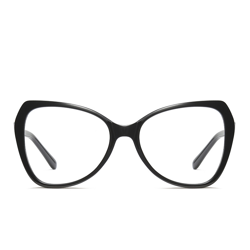 Retro akinių rėmeliai moteriški katės akių akiniai Dideli, skaidrūs akinių rėmeliai moterims plastikiniai spyruokliniai koja RW2011