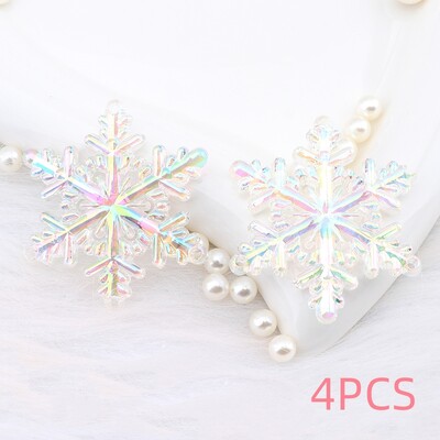 4 vnt. / Partija Naujas Super Bright 54*48mm Ledo krištolinis Kalnų krištolas pasidaryk Namų Vakarėlio dekoravimas Pakabukas Papuošalai Kalnų krištolas Stereo Snaigė