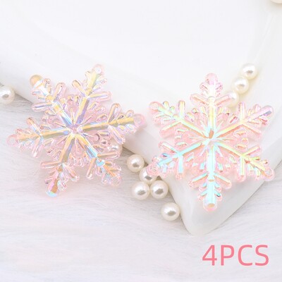 4 vnt. / Partija Naujas Super Bright 54*48mm Ledo krištolinis Kalnų krištolas pasidaryk Namų Vakarėlio dekoravimas Pakabukas Papuošalai Kalnų krištolas Stereo Snaigė