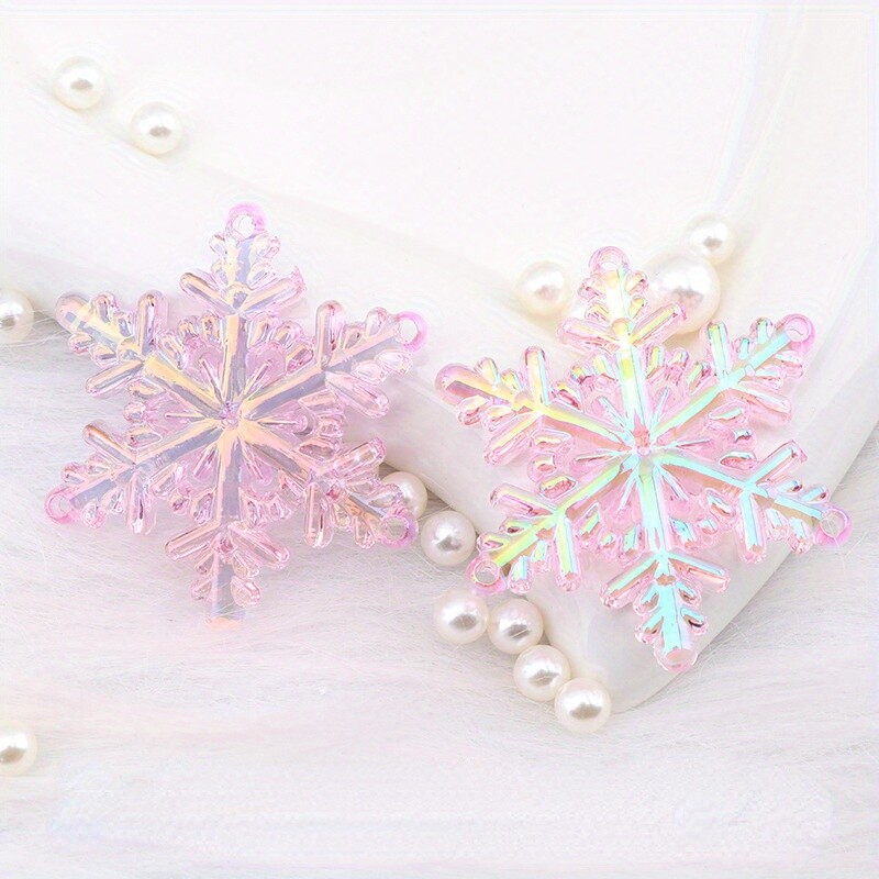 4 vnt. / Partija Naujas Super Bright 54*48mm Ledo krištolinis Kalnų krištolas pasidaryk Namų Vakarėlio dekoravimas Pakabukas Papuošalai Kalnų krištolas Stereo Snaigė