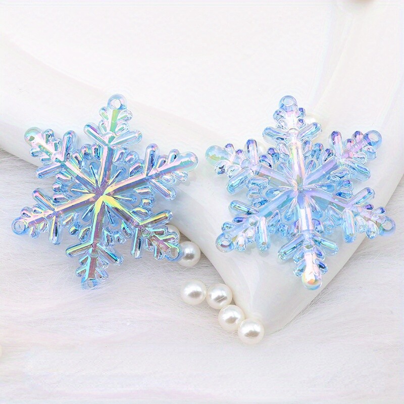 4 vnt. / Partija Naujas Super Bright 54*48mm Ledo krištolinis Kalnų krištolas pasidaryk Namų Vakarėlio dekoravimas Pakabukas Papuošalai Kalnų krištolas Stereo Snaigė