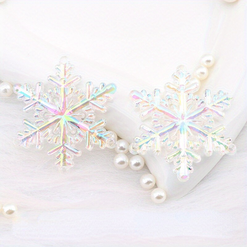 4 vnt. / Partija Naujas Super Bright 54*48mm Ledo krištolinis Kalnų krištolas pasidaryk Namų Vakarėlio dekoravimas Pakabukas Papuošalai Kalnų krištolas Stereo Snaigė