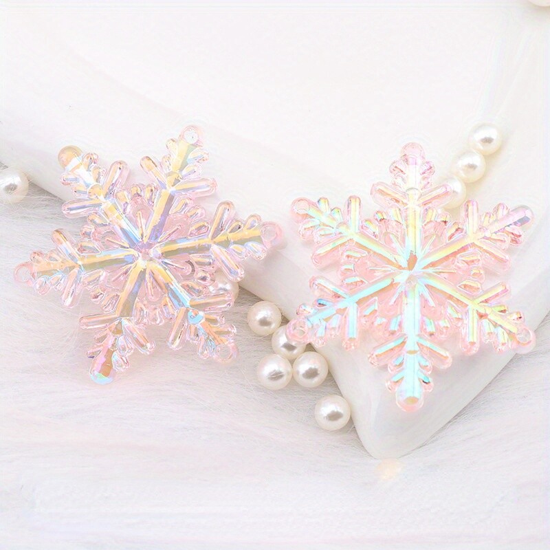 4 vnt. / Partija Naujas Super Bright 54*48mm Ledo krištolinis Kalnų krištolas pasidaryk Namų Vakarėlio dekoravimas Pakabukas Papuošalai Kalnų krištolas Stereo Snaigė