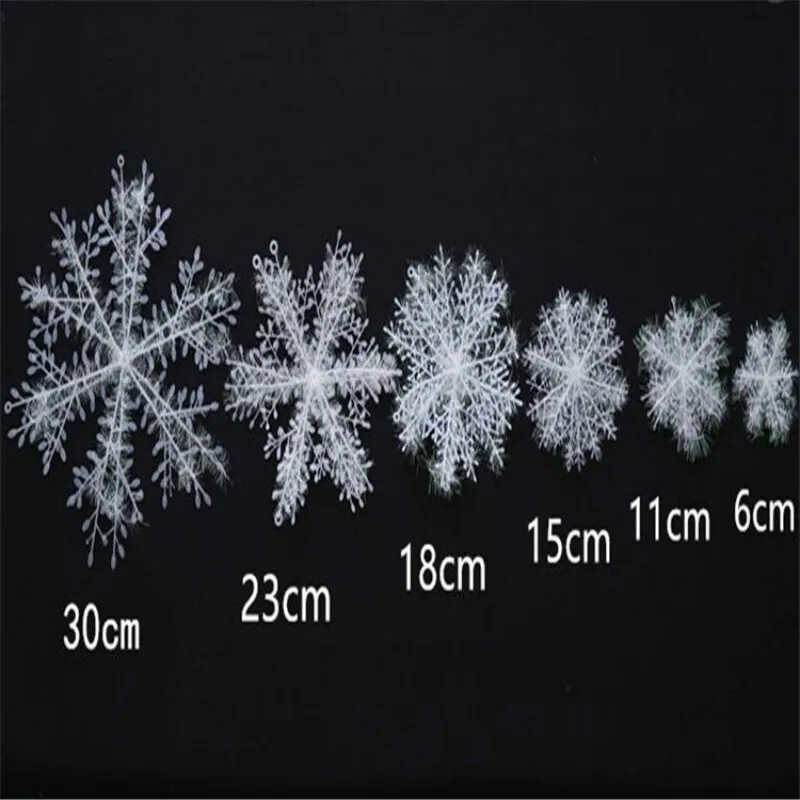 KARSTI! 30gab Ziemassvētku eglīšu rotājumi Baltas sniegpārslas Mākslīgās sniegpārslas Ziemassvētku rotājumi mājām Navidad Jaungada dāvana