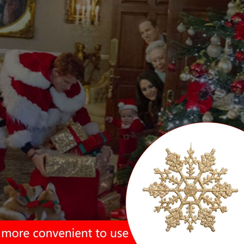 Ziemassvētku rotājumi akrila 10 cm sniegpārsliņa radošie Ziemassvētku eglītes kulonu simulācijas sniegpārsliņu rotājumi