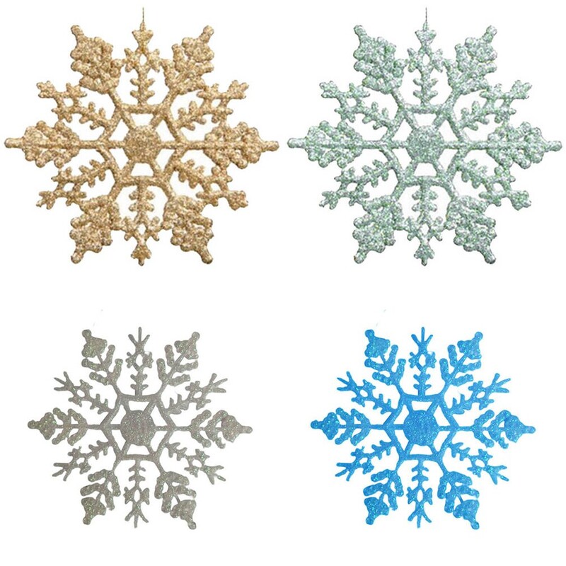 Ziemassvētku rotājumi akrila 10 cm sniegpārsliņa radošie Ziemassvētku eglītes kulonu simulācijas sniegpārsliņu rotājumi