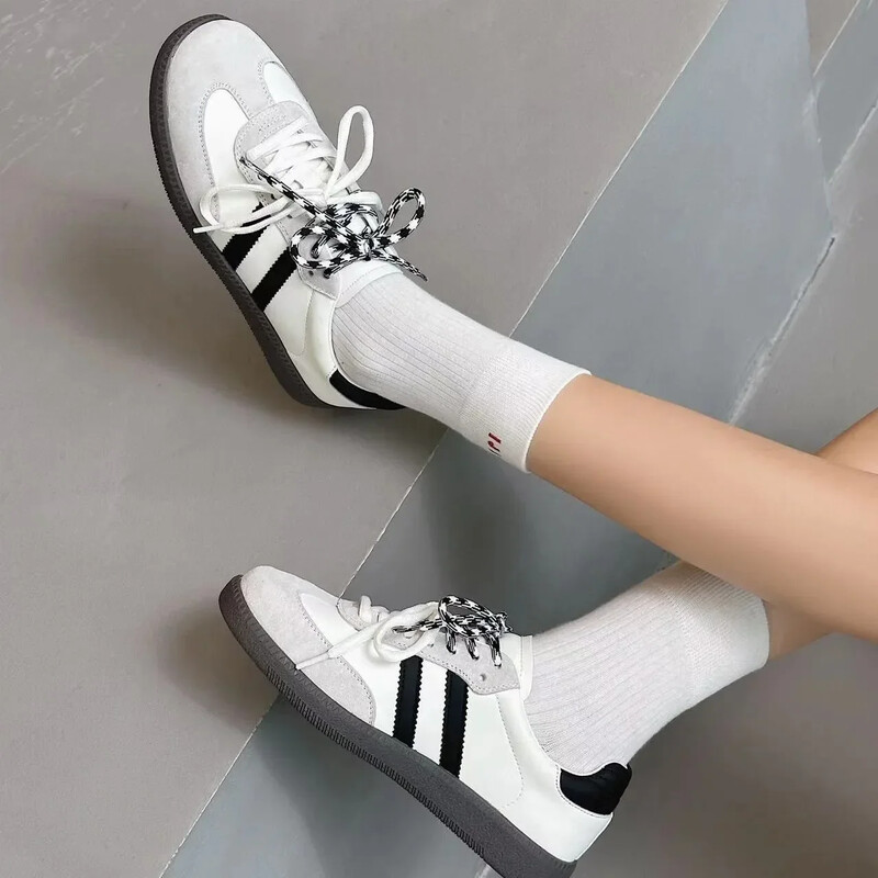 Încălțăminte de modă britanică Studenți Pantofi vulcanizati Pantofi sport ocazional Pantofi plati damă Piele încălțăminte retro Antrenament Tenis Tenis