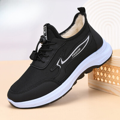 Χειμερινά γυναικεία αθλητικά παπούτσια Ζεστά, αντιολισθητικά, άνετα βαμβακερά μποτάκια με κορδόνια 2025 Εξωτερικά, ανθεκτικά στη φθορά ελαφριές μπότες χιονιού