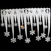 2 vnt. / siunta apie 36x66 cm Dydis Kalėdinės dekoratyvinės putplasčio ledų sniego pagalvėlės snieglenčių sienelės dekoratyvinės burbulinės ledo juostos