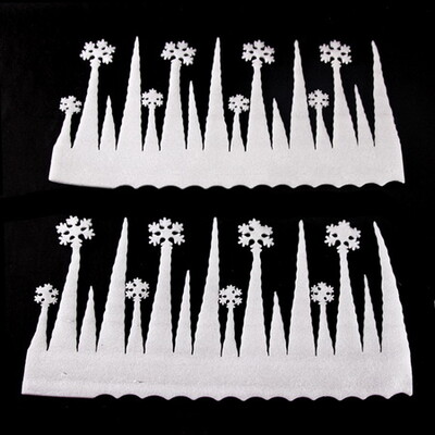 2 vnt. / siunta apie 36x66 cm Dydis Kalėdinės dekoratyvinės putplasčio ledų sniego pagalvėlės snieglenčių sienelės dekoratyvinės burbulinės ledo juostos