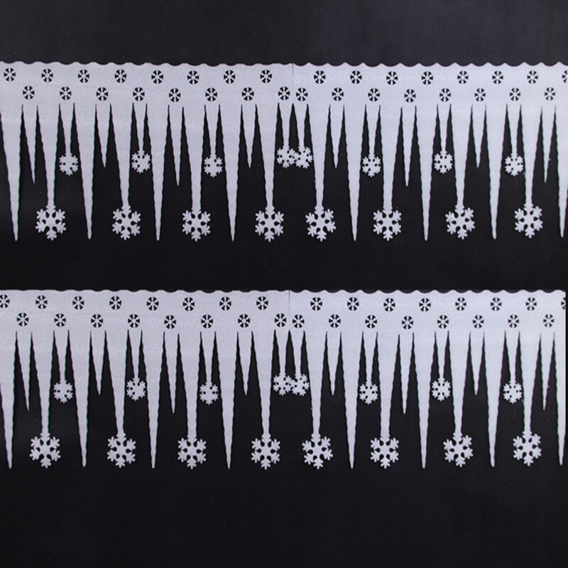 2 vnt. / siunta apie 36x66 cm Dydis Kalėdinės dekoratyvinės putplasčio ledų sniego pagalvėlės snieglenčių sienelės dekoratyvinės burbulinės ledo juostos