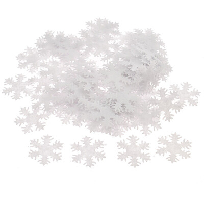 200gab Poliestera neaustas Ziemassvētku sniegpārsliņas aplikācijas Amatniecības ballītes mājas dekors