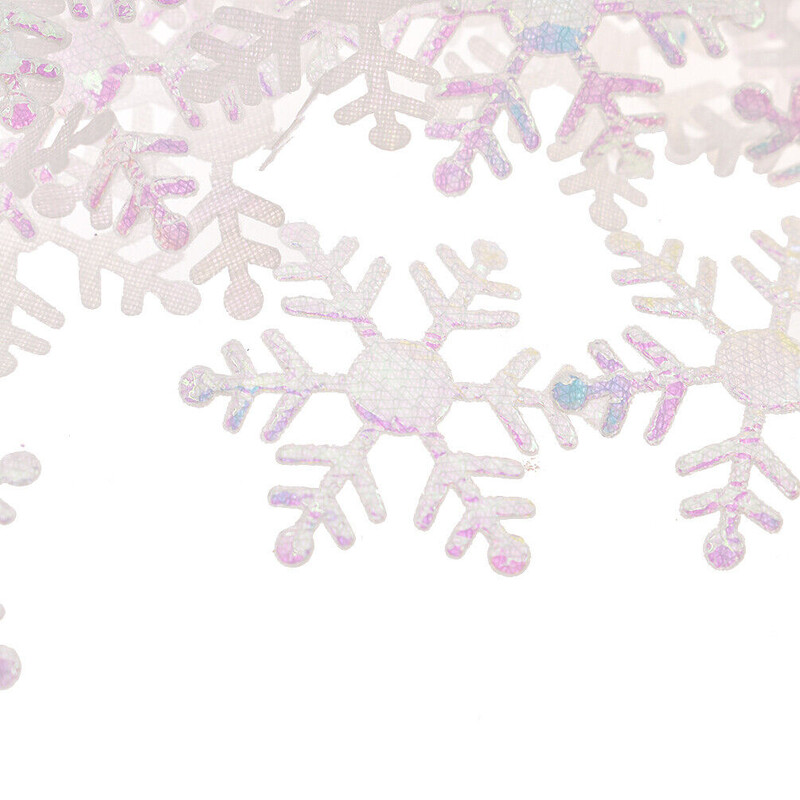 200gab Poliestera neaustas Ziemassvētku sniegpārsliņas aplikācijas Amatniecības ballītes mājas dekors