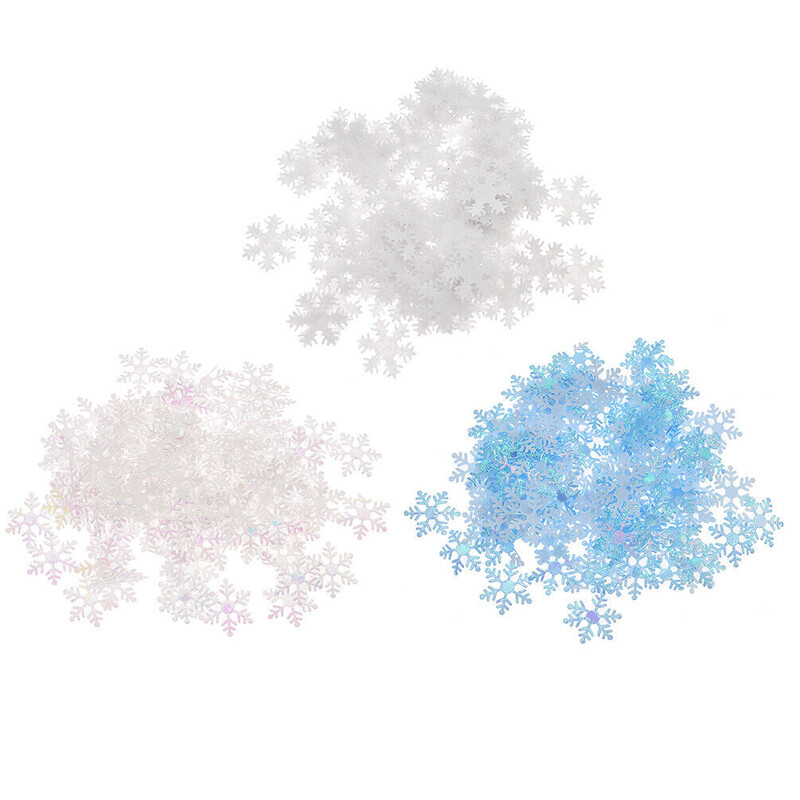 200gab Poliestera neaustas Ziemassvētku sniegpārsliņas aplikācijas Amatniecības ballītes mājas dekors