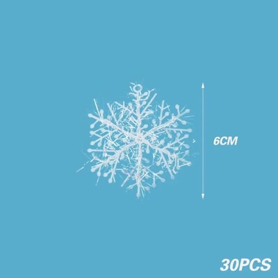 Radoša mākslīgā sniegpārsla Ziemassvētku sniegpārslas rotājumi Lieli balti DIY aksesuāri Piekaramie Ziemassvētku koka kulons mājas dekori