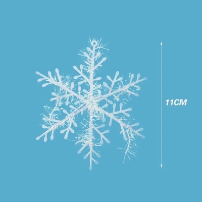 Radoša mākslīgā sniegpārsla Ziemassvētku sniegpārslas rotājumi Lieli balti DIY aksesuāri Piekaramie Ziemassvētku koka kulons mājas dekori