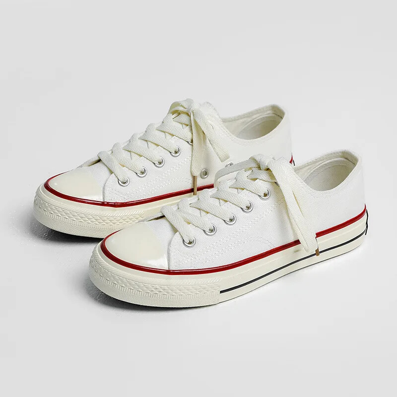 1970 m. Vintažiniai žemo viršaus drobiniai batai Vienspalviai moteriški staliniai batai Klasikiniai laisvalaikio vyriški batai Madingi paprasta pora studentams S