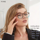 Klasszikus női olvasószemüveg antikék fény kontrasztos babvirág leopárdmintás szemüveg kiváló minőségű keretes szemüveg DUHE