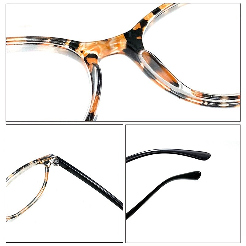 Retro apaļas plastmasas lasīšanas brilles Vintage sieviešu lasīšanas brilles Presbyopia Hyperopia Brilles +1,0 +1,5 +2,0 +2,5 +3,0 +3,5
