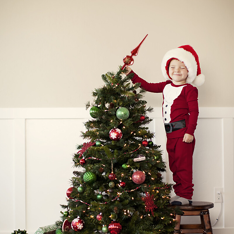 Karácsonyfa tetejére díszített díszek aranypiros műanyag karácsonyfa tetejére csillag Boldog karácsonyi dekoráció otthonra Újév Navidad