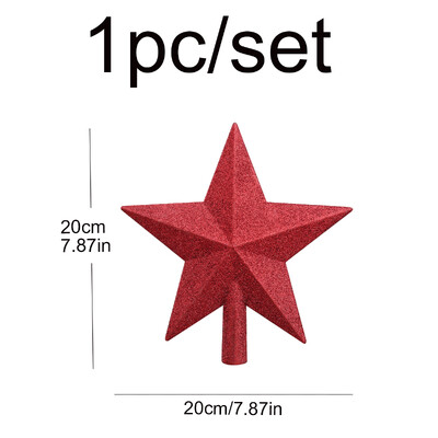 1 τμχ χριστουγεννιάτικο δέντρο 20cm γκλίτερ διακοσμητικό πεντάκτινο αστέρι