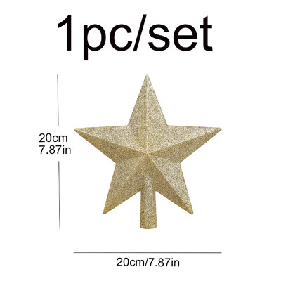 1 τμχ χριστουγεννιάτικο δέντρο 20cm γκλίτερ διακοσμητικό πεντάκτινο αστέρι
