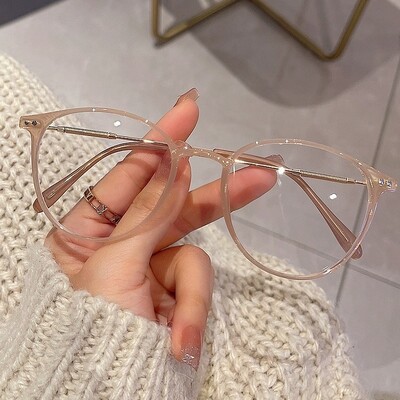 Unisex Luksuslik Anti-sinine Near Sight Prillid Naiste mood läbipaistev lühinägelikkus prillid Retro ümmargused dioptrilised prillid 0 kuni -4,0