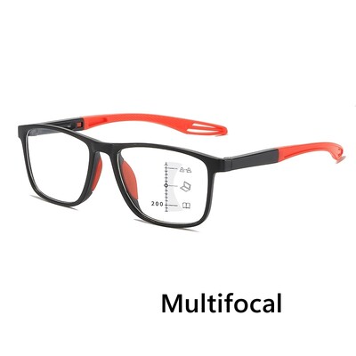 TR Sports Multifokális olvasószemüvegek Férfi Női Divat HD Far Sight Szemüvegek Uniszex Ultralight Square Hyperopia Plus szemüvegek