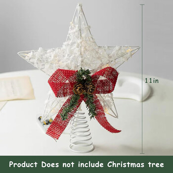 Χριστουγεννιάτικο Δέντρο LED Star Tree Topper Διακόσμηση δέντρου που λειτουργεί με μπαταρία Κρεμαστό Χριστουγεννιάτικο Στολίδι Topper Christmas Star