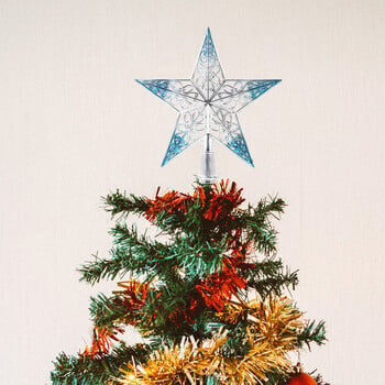 Коледни орнаменти Коледна елха Star Topper Star Party Decoration Tree toppers Blue Decorchraitmas Supplies Favors Patriotic