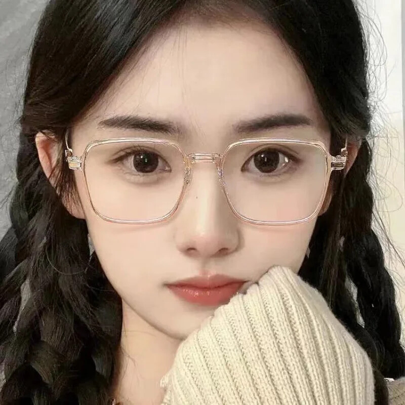 Dideli kvadratiniai moteriški skaitymo akiniai Unisex anti-mėlyni šviesūs kompiuteriniai akiniai Vyrai Moterims Prabangus Širdies dizainas Ilgaregystė nuo 0 iki +4,0