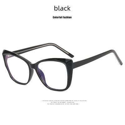 Τετράγωνο γυαλιά ανάγνωσης ματιών γάτας Γυναικεία Μόδα Αντι Μπλε Φωτός Μεγάλος Σκελετός Γυαλιά Μυωπίας καθαρού φακού 0 έως +6,0