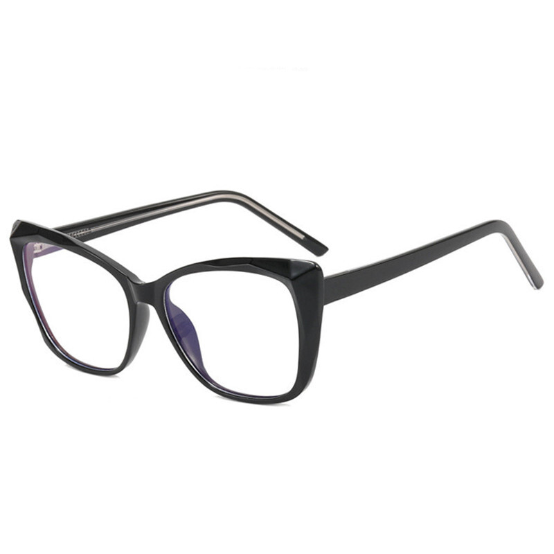 Τετράγωνο γυαλιά ανάγνωσης ματιών γάτας Γυναικεία Μόδα Αντι Μπλε Φωτός Μεγάλος Σκελετός Γυαλιά Μυωπίας καθαρού φακού 0 έως +6,0