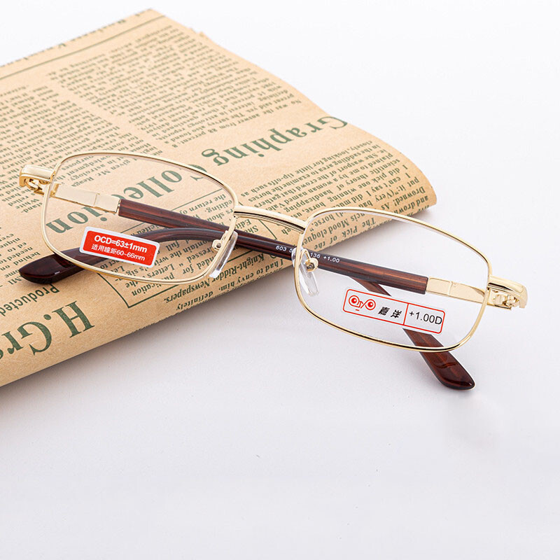 Klasikiniai metaliniai kvadratiniai skaitymo senbuviai akiniai, rėmeliai, moteriški, vyriški, retro stiklo lęšiai, tolimatymo akiniai su dioptrijomis nuo 0 iki +6,0
