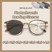 Didelės raiškos fotochrominiai Presbyopia akiniai Progresyvūs daugiafokusiniai skaitymo akiniai Anti-mėlyni šviesiai toli matantys akiniai