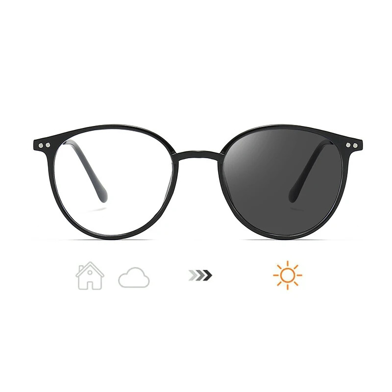 Augstas izšķirtspējas fotohromas presbiopijas brilles, progresīvas daudzfokusa lasīšanas brilles, pretzilas gaišas tālredzības brilles