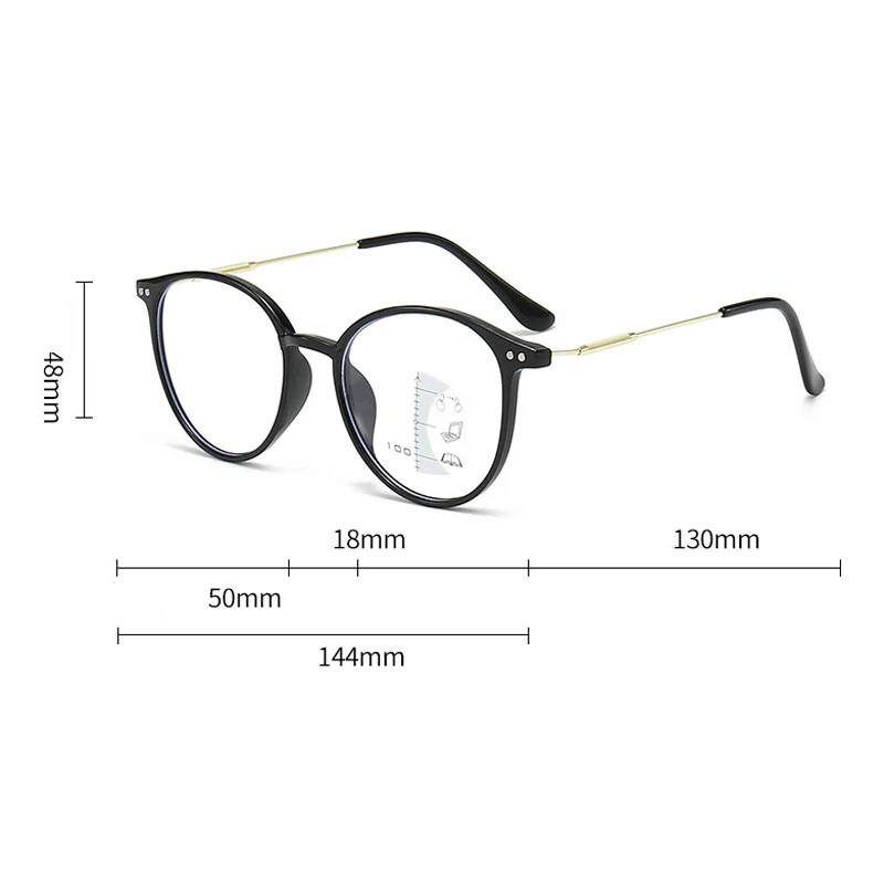 Augstas izšķirtspējas fotohromas presbiopijas brilles, progresīvas daudzfokusa lasīšanas brilles, pretzilas gaišas tālredzības brilles