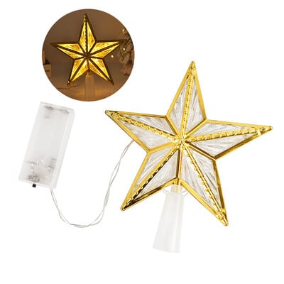 Χριστουγεννιάτικο Δέντρο Κορυφαίο Φωτιστικό Star Light Star με μπαταρία Λαμπερά χριστουγεννιάτικα στολίδια Χριστουγεννιάτικη διακόσμηση για το σπίτι 2025 Πρωτοχρονιά