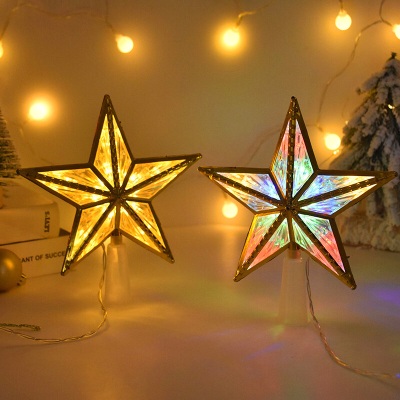 Χριστουγεννιάτικο Δέντρο Κορυφαίο Φωτιστικό Star Light Star με μπαταρία Λαμπερά χριστουγεννιάτικα στολίδια Χριστουγεννιάτικη διακόσμηση για το σπίτι 2025 Πρωτοχρονιά