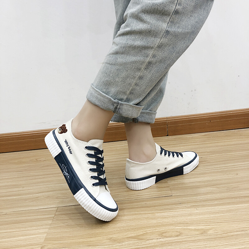 Új női tornacipő lányok medve cipő sport alkalmi lapos aranyos tavaszi futócipő, vulkanizált divat