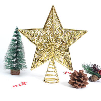 Χρυσό Glitter Κορυφαίο Χριστουγεννιάτικο Δέντρο Iron Star Χριστουγεννιάτικα στολίδια για το σπίτι Χριστουγεννιάτικα στολίδια Navidad Νέο Έτος 2023 Natal Noel