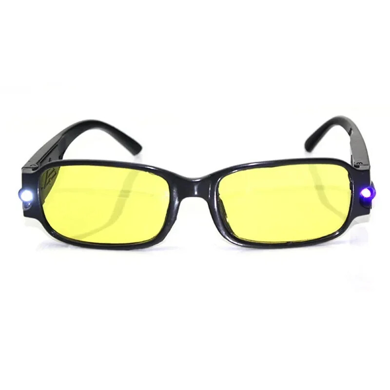 Ochelari de lectură unisex LED Bărbat Femeie Ochelari cu rezistență multiplă Ochelari de vedere Lupa dioptrie Ochelari pentru prezbiție de noapte