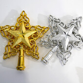 Χριστουγεννιάτικο Δέντρο Κορυφή Glitter Χρυσό Ασημένιο Αστέρι Χριστουγεννιάτικο Δέντρο Χριστουγεννιάτικη διακόσμηση για το σπίτι 2024 Natal New Year 2025