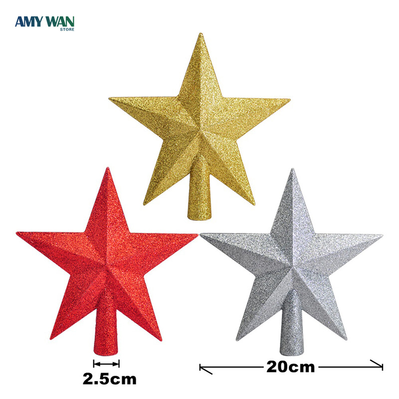 Kalėdų eglutės blizgučiai, auksiniai sidabriniai žvaigždės, Kalėdų eglutės papuošimai Kalėdų puošmena namams 2023 m. Natal Naujieji Metai Navidad