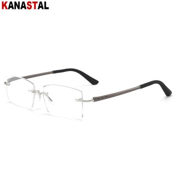 Ανδρικά γυαλιά ανάγνωσης Al-Mg Rimless Blue Light Blocking HD Lens Γυαλιά Presbyopia Γυναικεία Anti Blue Light Γυαλιά Γυαλιά Υπολογιστή Σκελετός