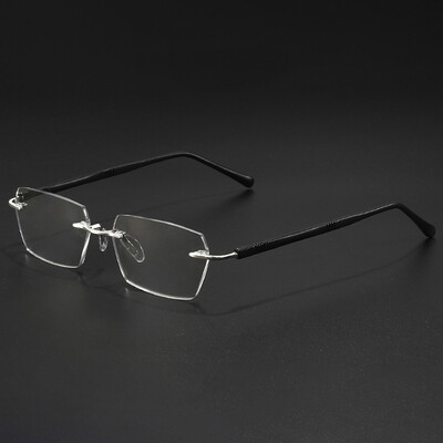 Férfi Al-Mg keret nélküli olvasószemüvegek kék fényt blokkoló HD lencse Presbyopia szemüvegek női kék fény elleni védőszemüvegek számítógépes szemüvegkeret
