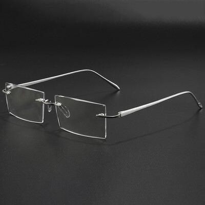 Férfi Al-Mg keret nélküli olvasószemüvegek kék fényt blokkoló HD lencse Presbyopia szemüvegek női kék fény elleni védőszemüvegek számítógépes szemüvegkeret