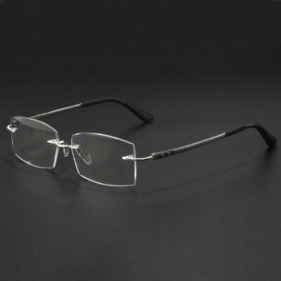 Férfi Al-Mg keret nélküli olvasószemüvegek kék fényt blokkoló HD lencse Presbyopia szemüvegek női kék fény elleni védőszemüvegek számítógépes szemüvegkeret