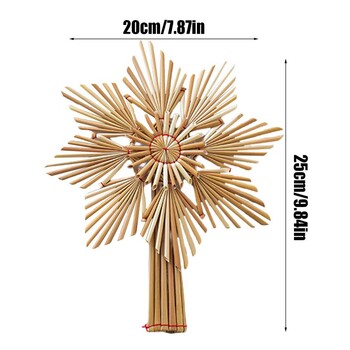 Коледно дърво Toppers 5 части Star Snowflake Straw Topper Merry Christmas Tree Decorations for Home Navidad New Year Ornaments