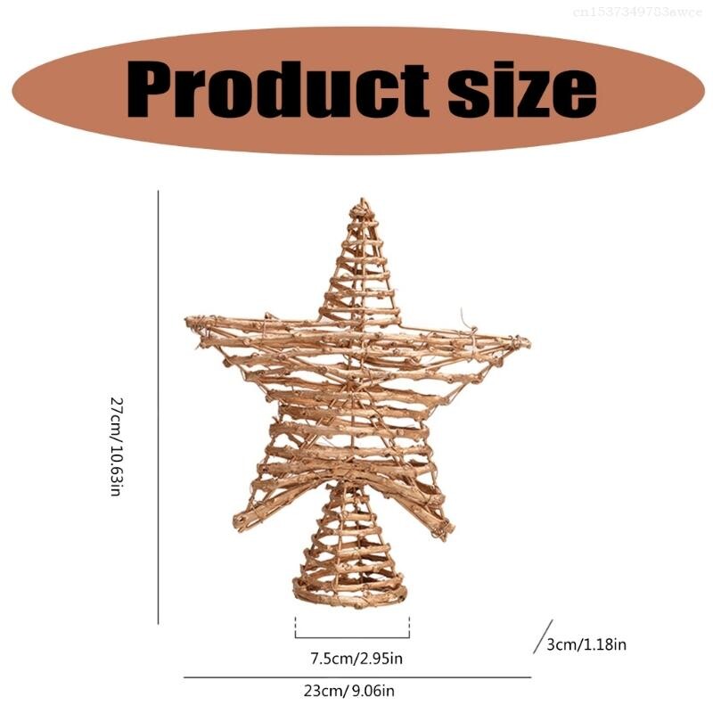Toppers pentru pomul de Crăciun în formă de stea Accesorii pentru decorarea casei Accesorii pentru petreceri F0T6
